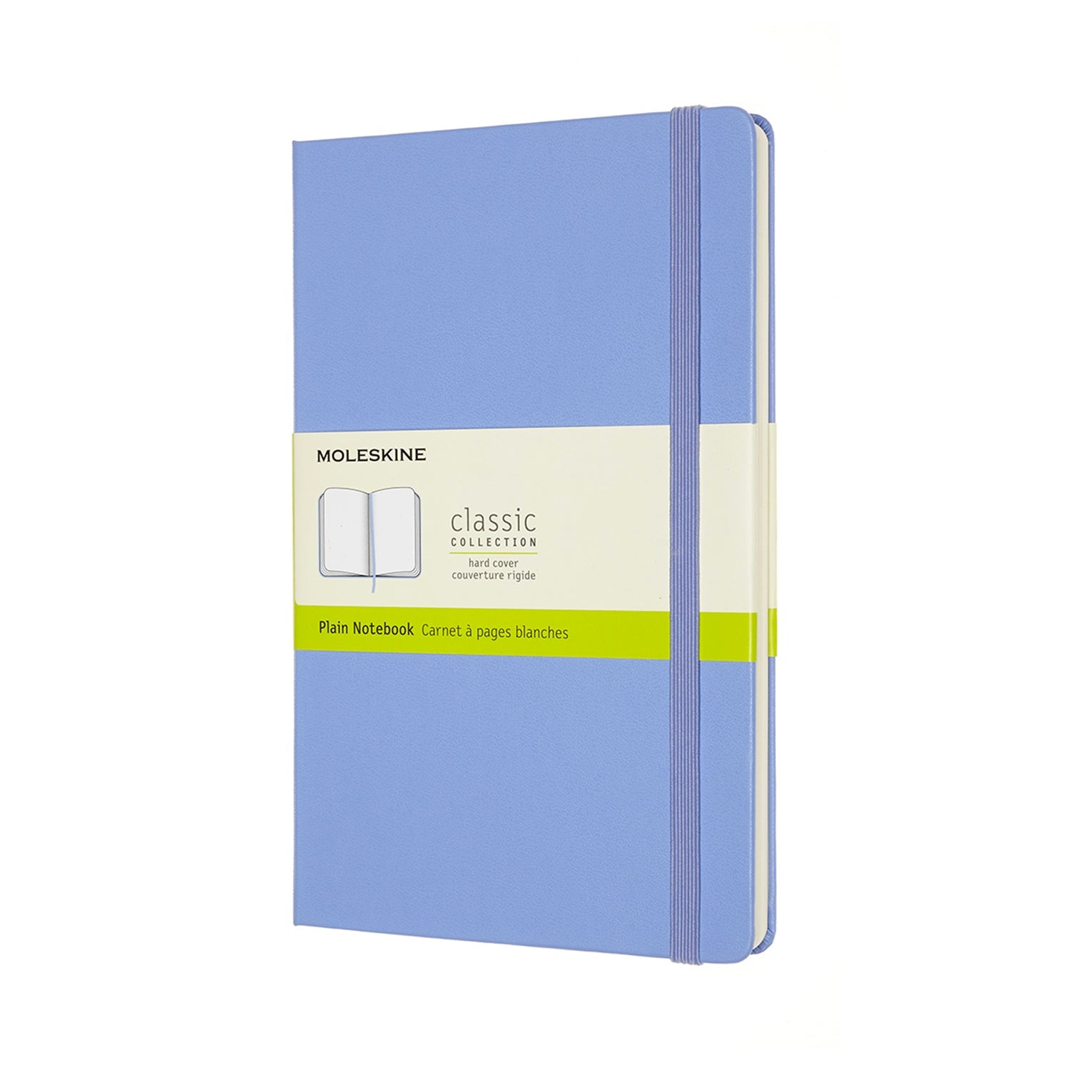 Moleskine Notebook Large Plain Hydrangea Blue Hard - Cafe Supply