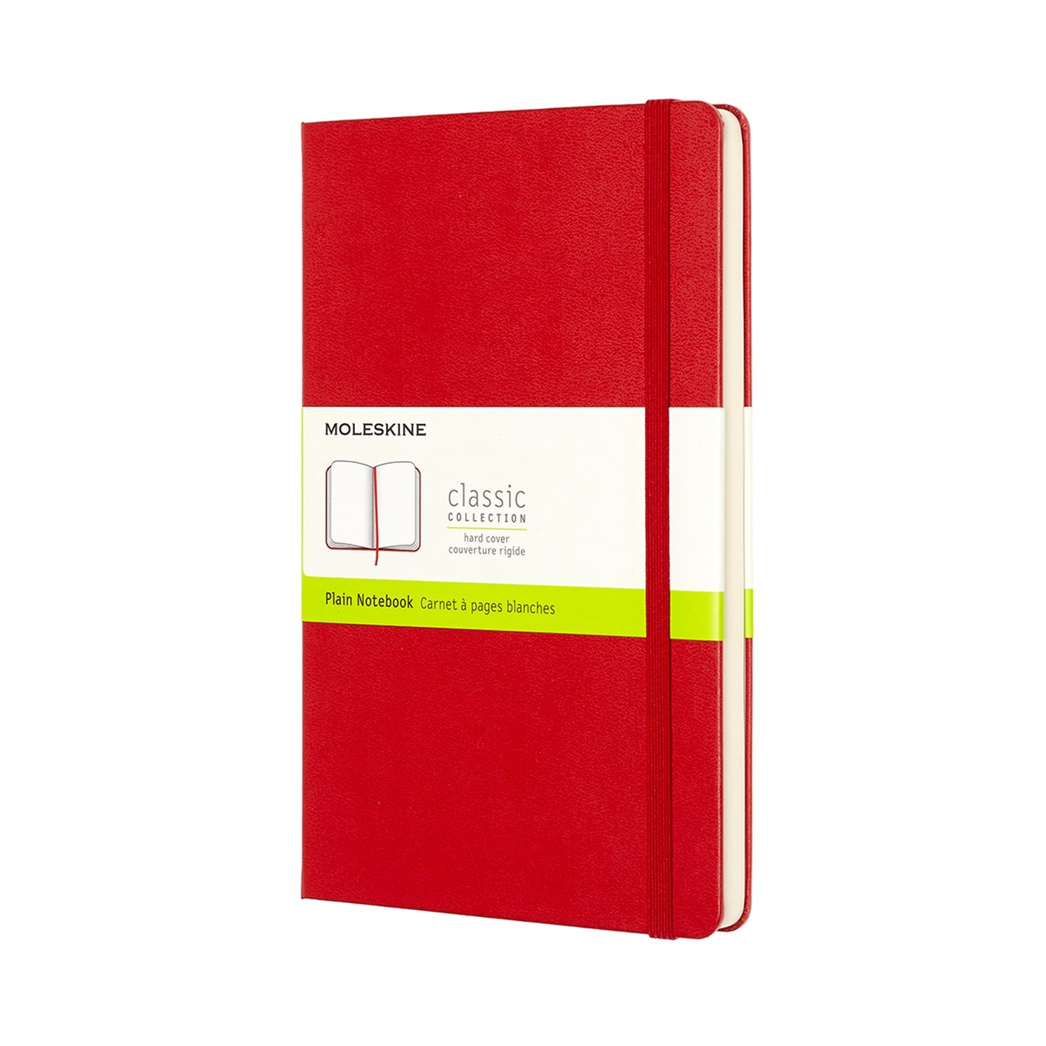 Moleskine Notebook Large Scarlet Red Hard Cover Plain  - Cafe Supply