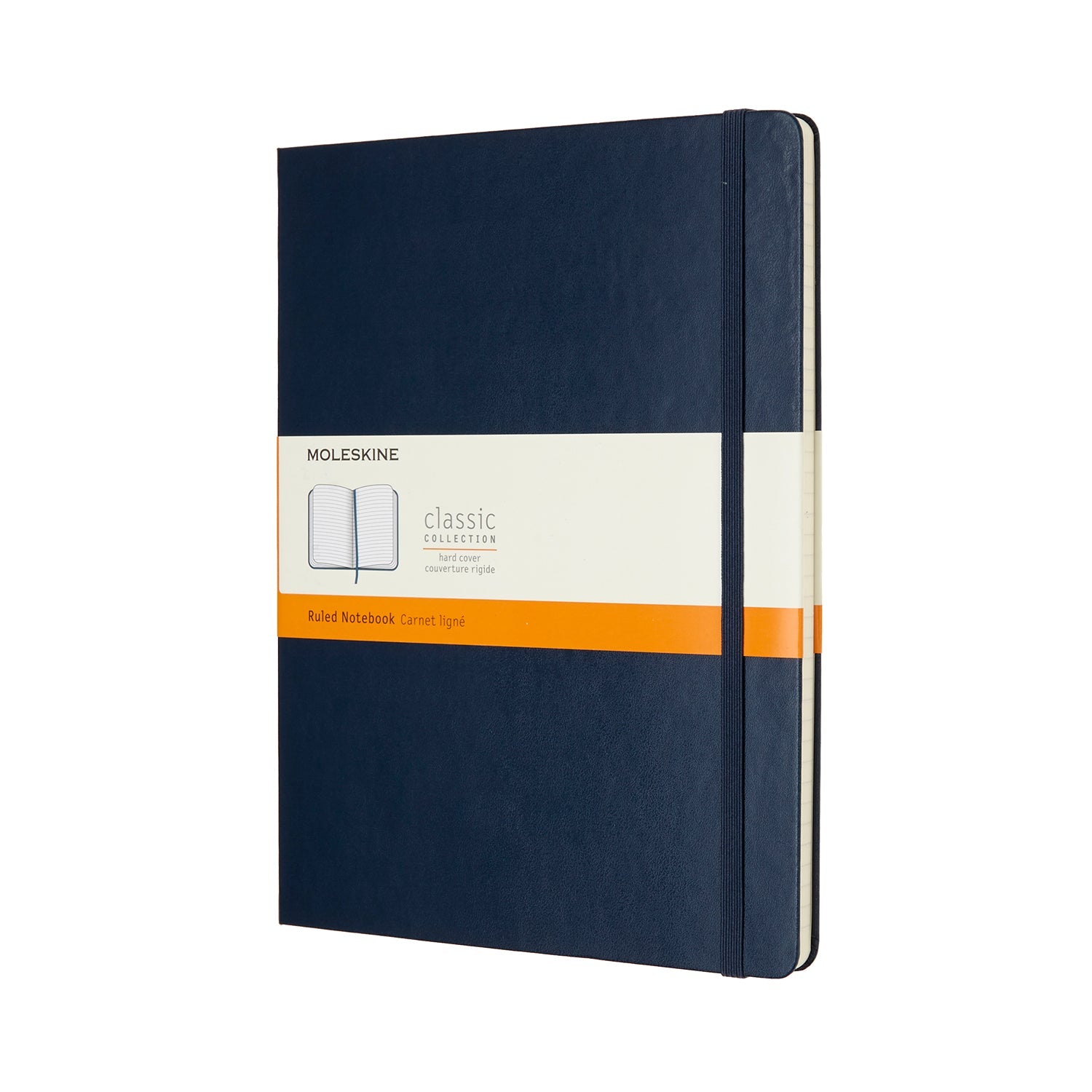 Moleskine Notebook XL Ruled Sapphire Blue Hard - Cafe Supply