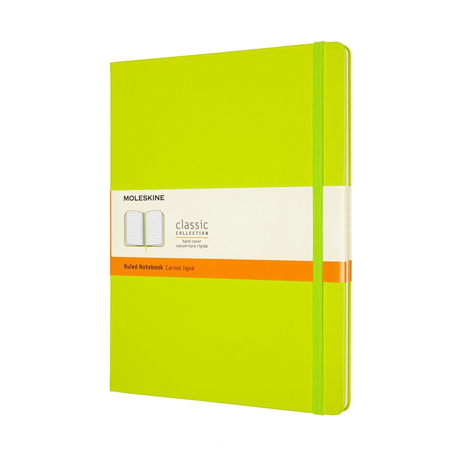 Moleskine Notebook XL Ruled Lemon Green Hard - Cafe Supply