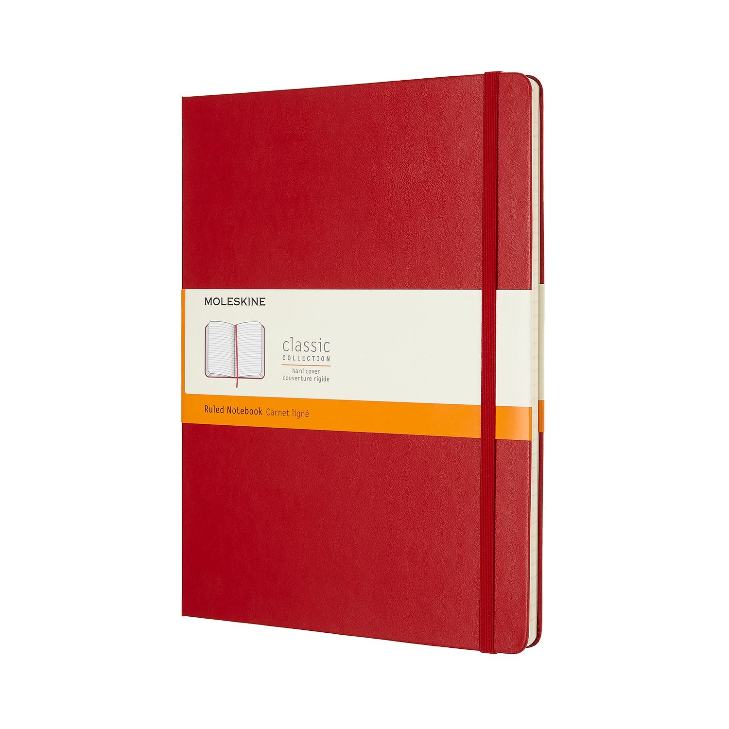 Moleskine Notebook XL Scarlet Red Hard Cover Ruled - Cafe Supply