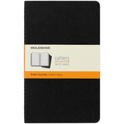 Moleskine Cahier Journals Large Black Ruled Pack 3 - Cafe Supply