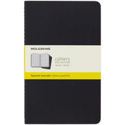 Moleskine Cahier Journals Large Black Square Pack 3 - Cafe Supply
