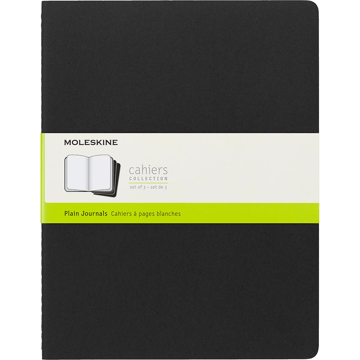 Moleskine Cahier Journals XXL Plain Black Pack 3 - Cafe Supply