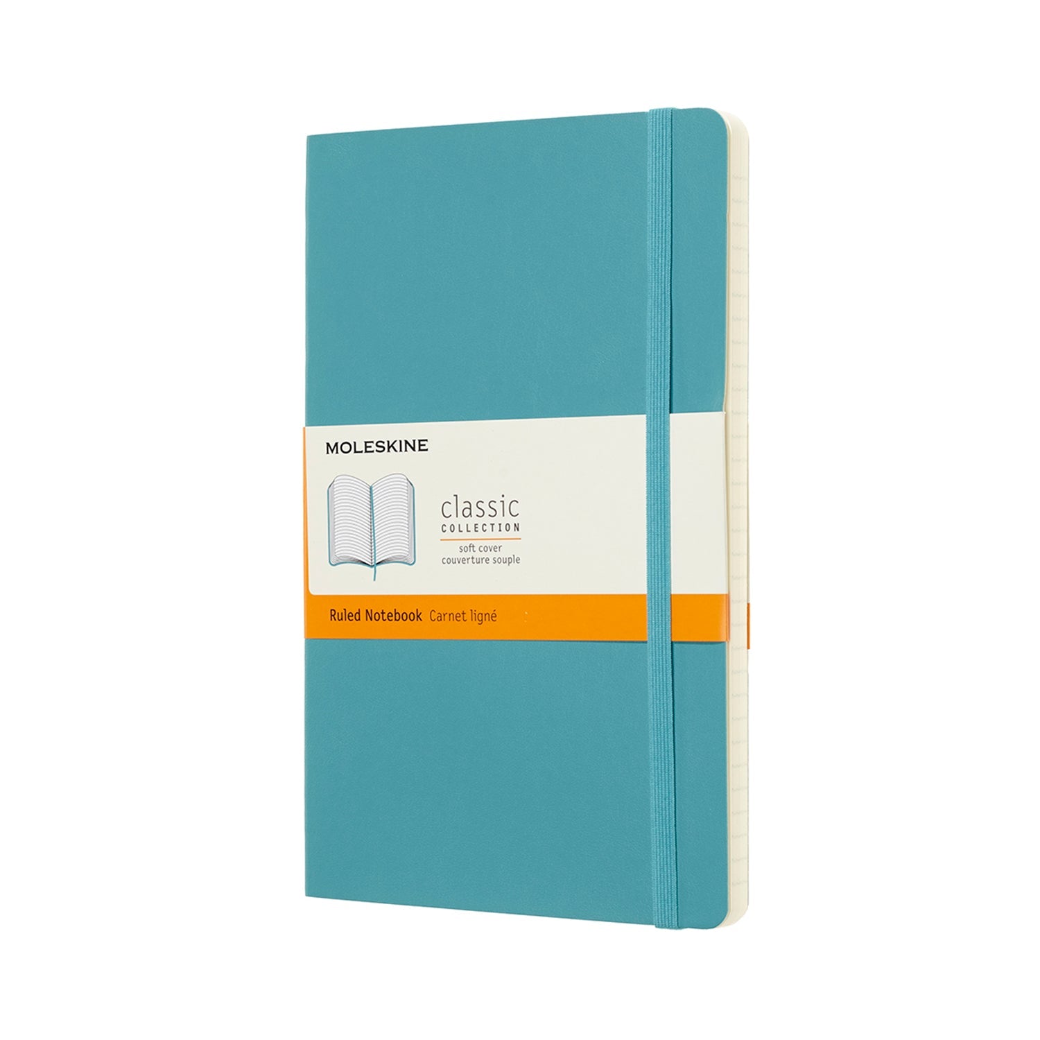 Moleskine Notebook Large Ruled Reef Blue Soft - Cafe Supply