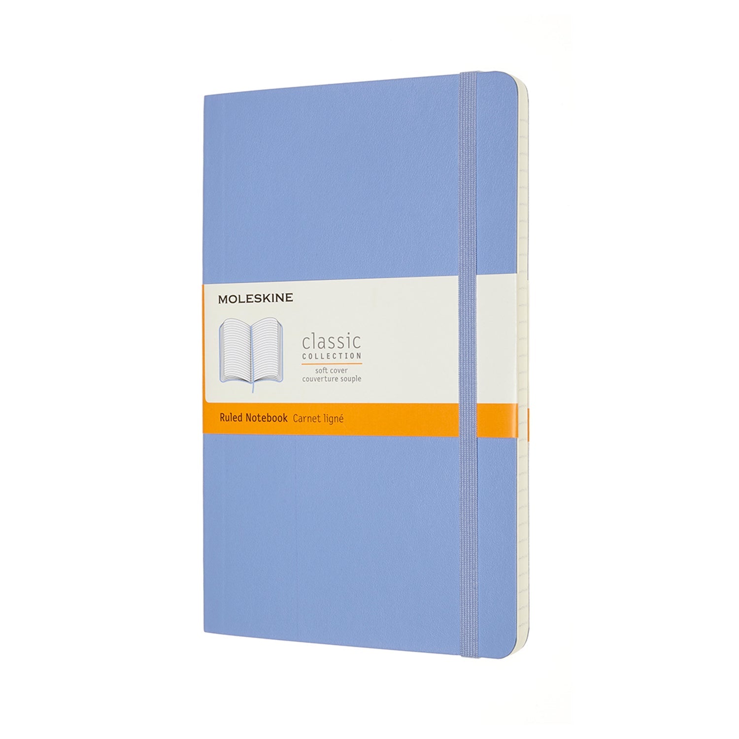 Moleskine Notebook Large Ruled Hydrangea Blue Soft - Cafe Supply