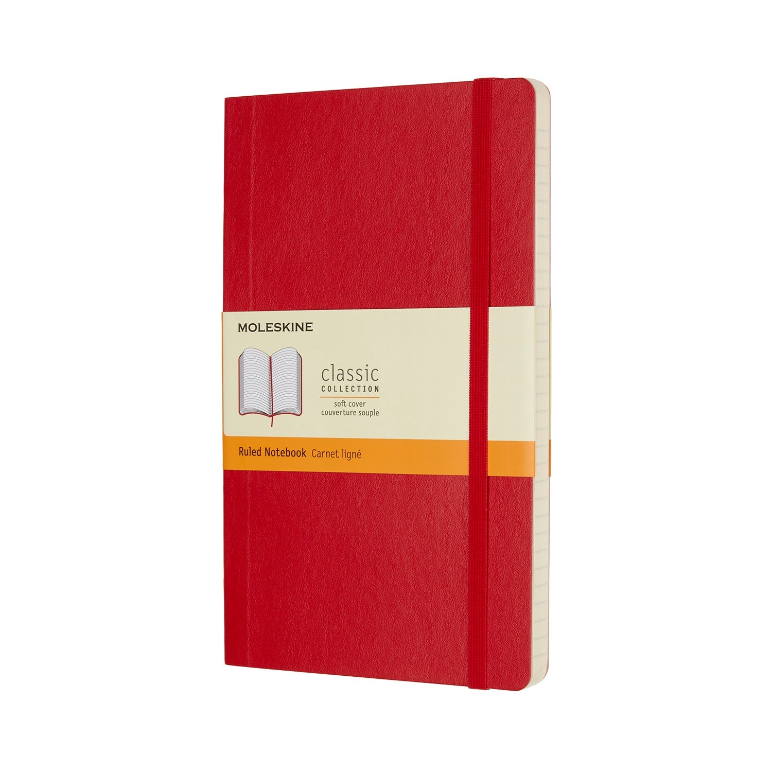 Moleskine Notebook Large Scarlet Red Soft Cover Ruled - Cafe Supply