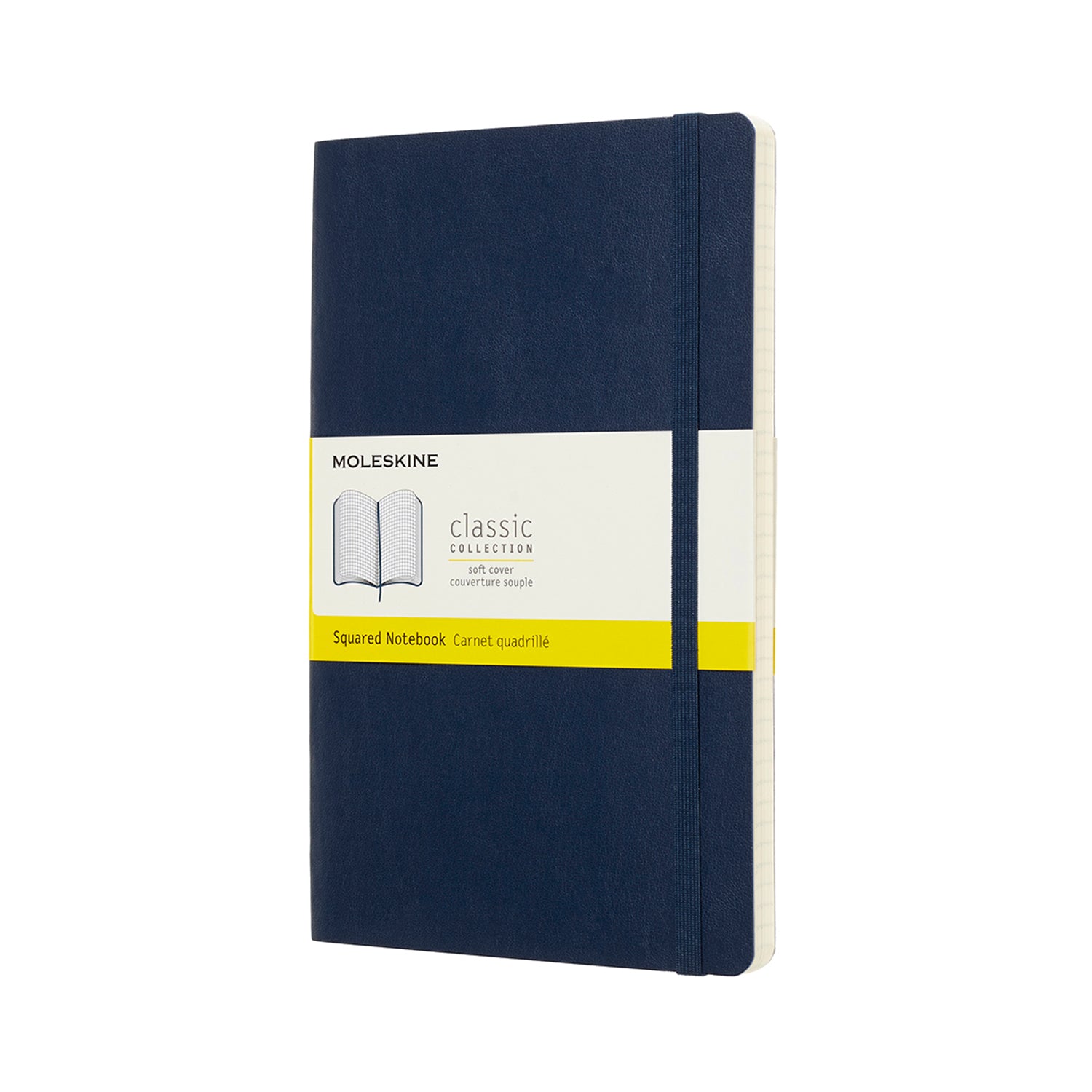 Moleskine Notebook Large Sapphire Blue Soft Cover Square - Cafe Supply