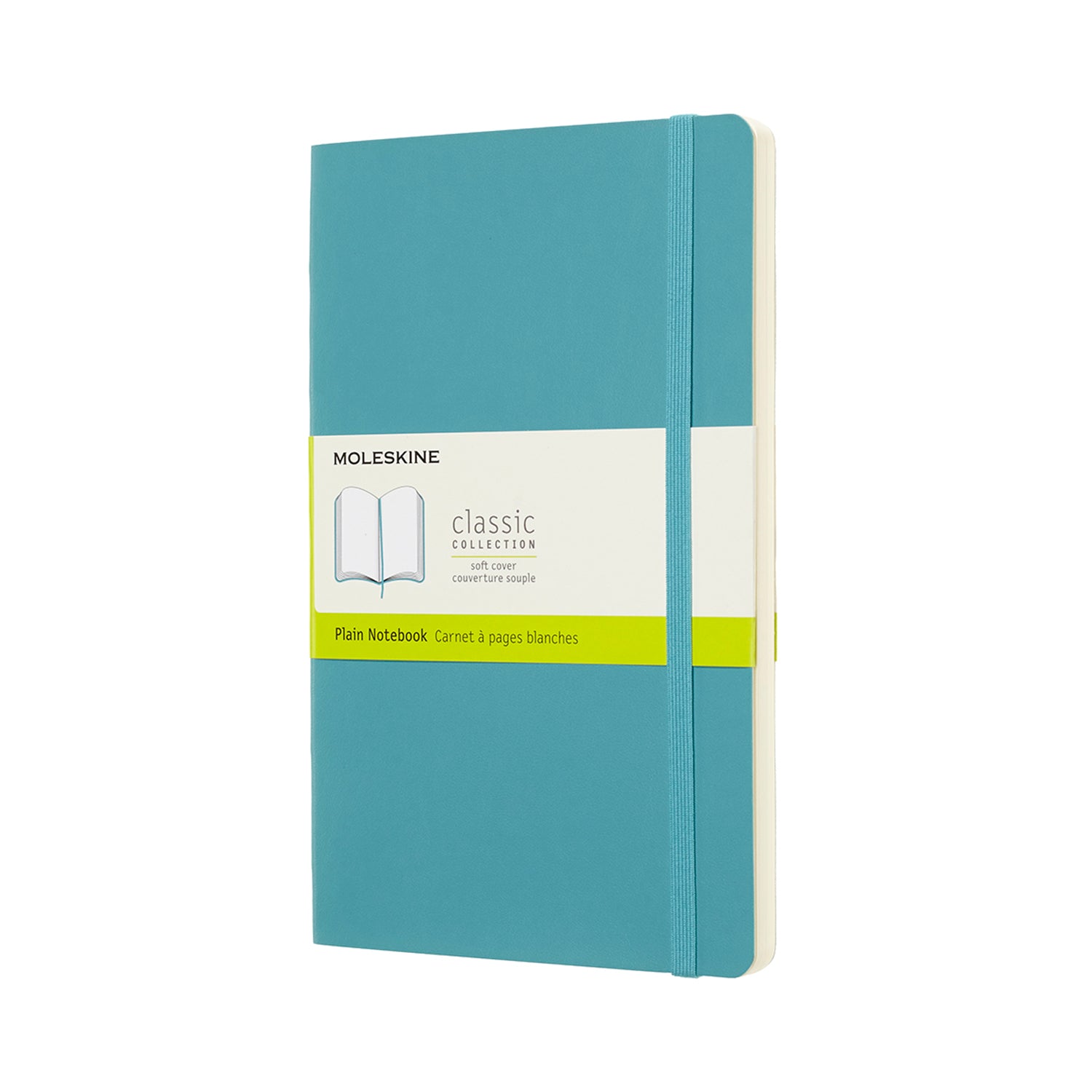 Moleskine Notebook Large Plain Reef Blue Soft - Cafe Supply