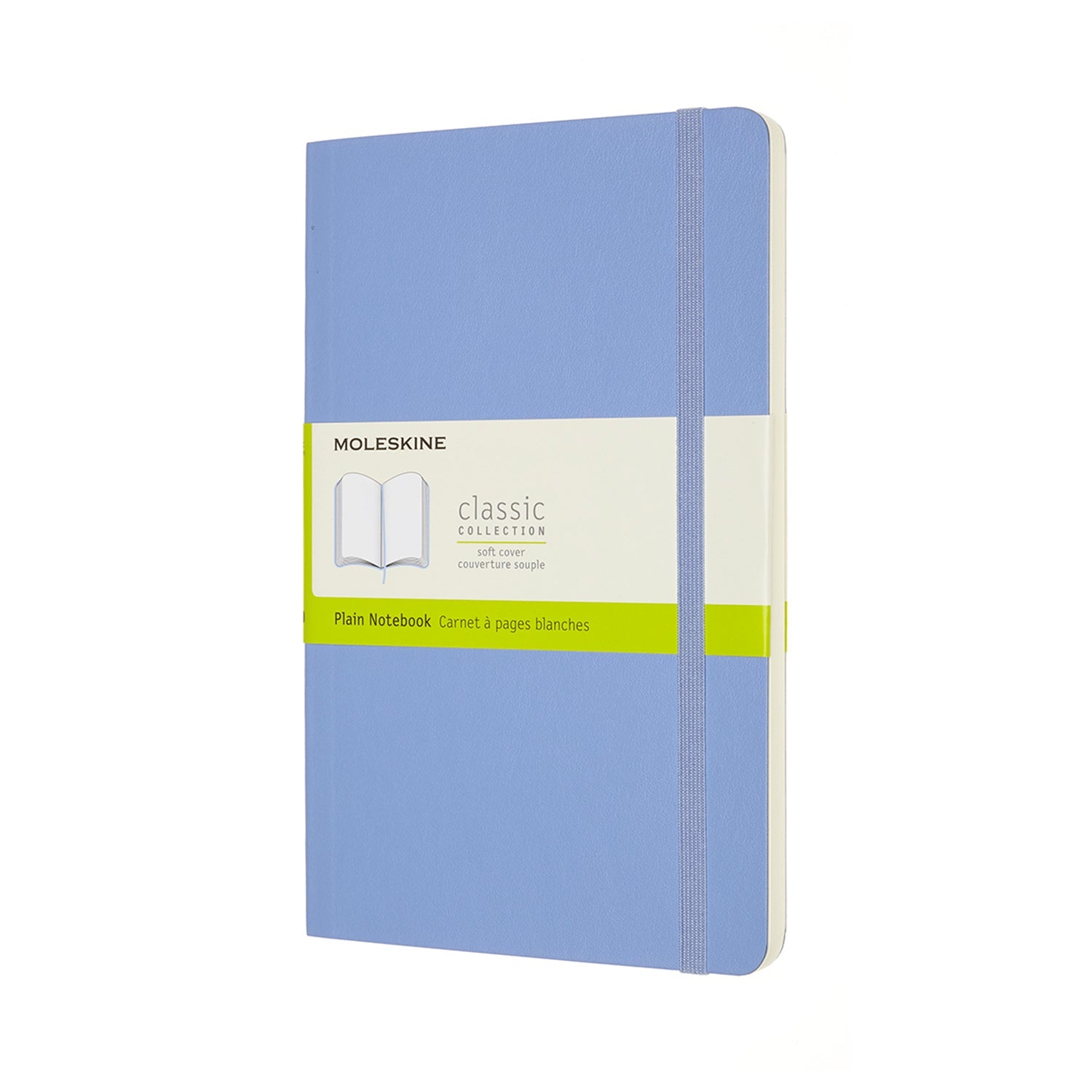 Moleskine Notebook Large Plain Hydrangea Blue Soft - Cafe Supply