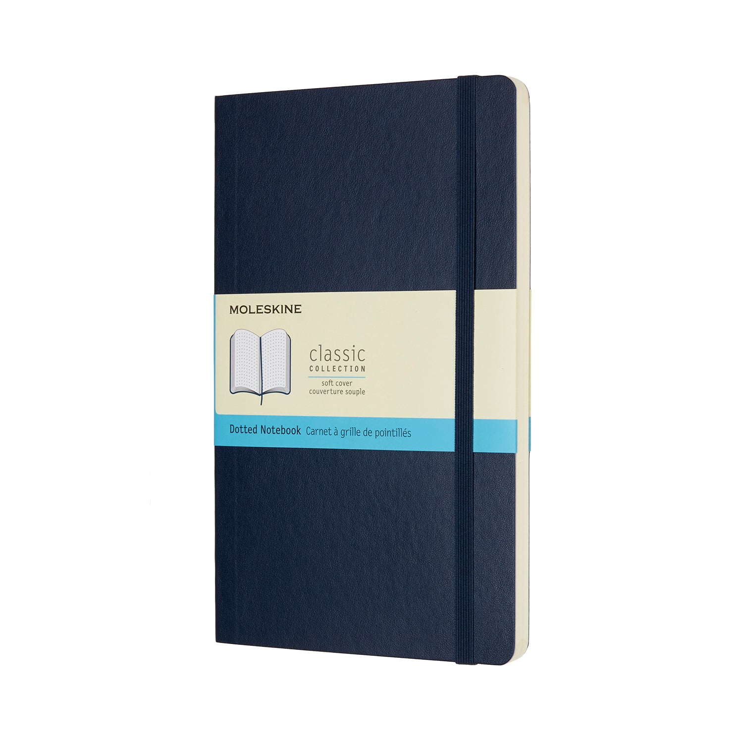 Moleskine Notebook Large Sapphire Blue Soft Cover Dot - Cafe Supply