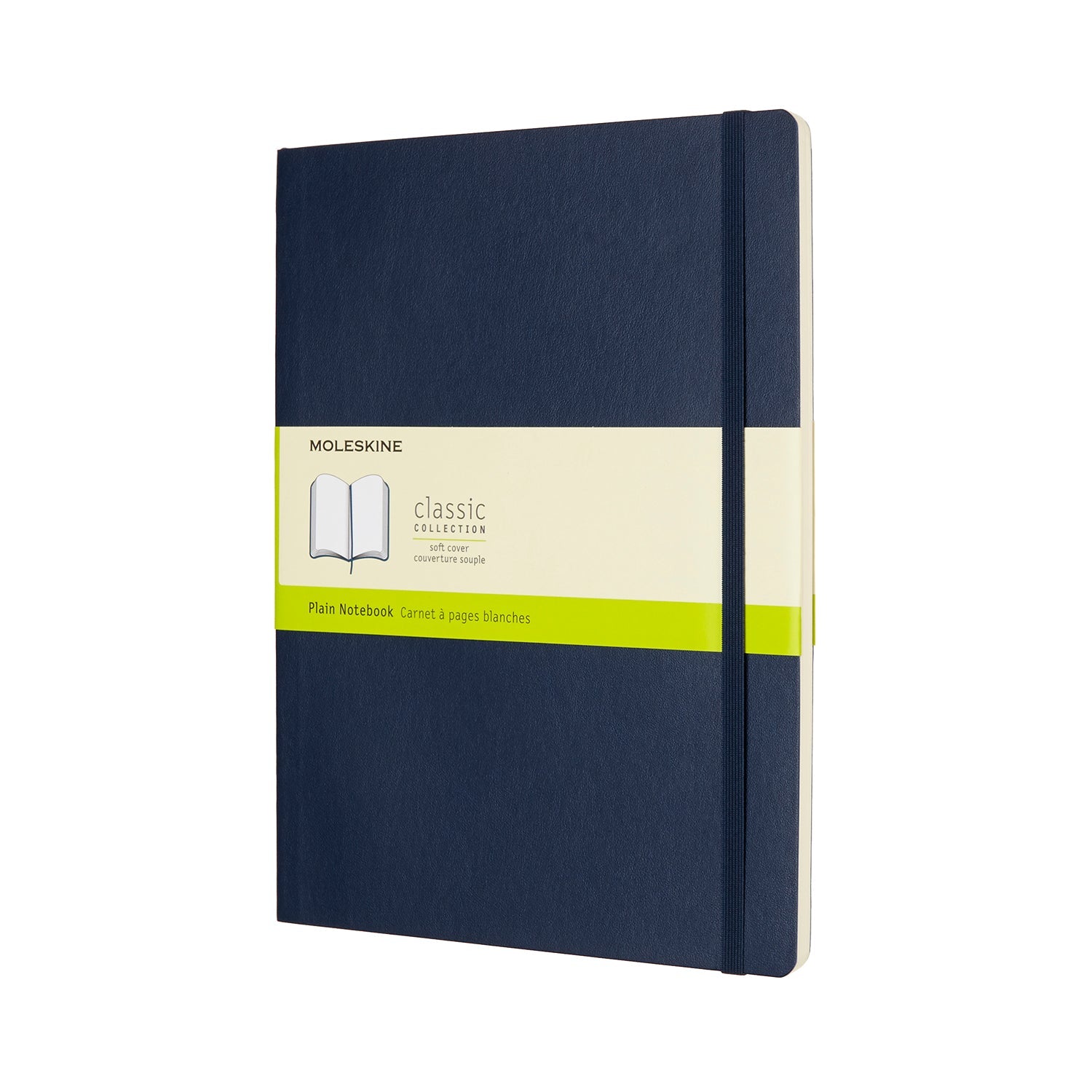 Moleskine Notebook XL Sapphire Blue Soft Cover Plain - Cafe Supply