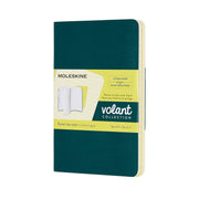 Moleskine Volant Journal Pocket Ruled Green/Lemon - Cafe Supply