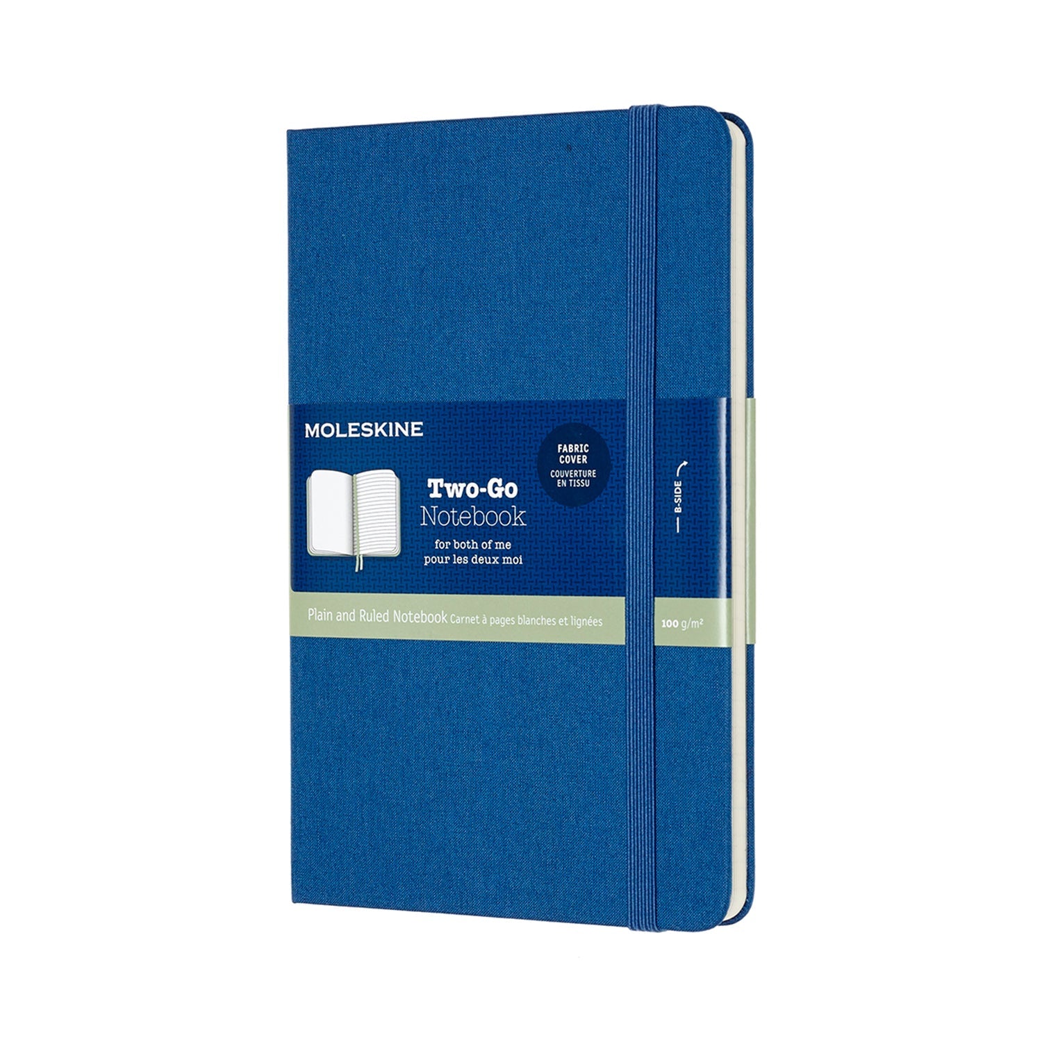 Moleskine Two-Go Notebook Medium Ruled/Plain Lapis Blue - Cafe Supply