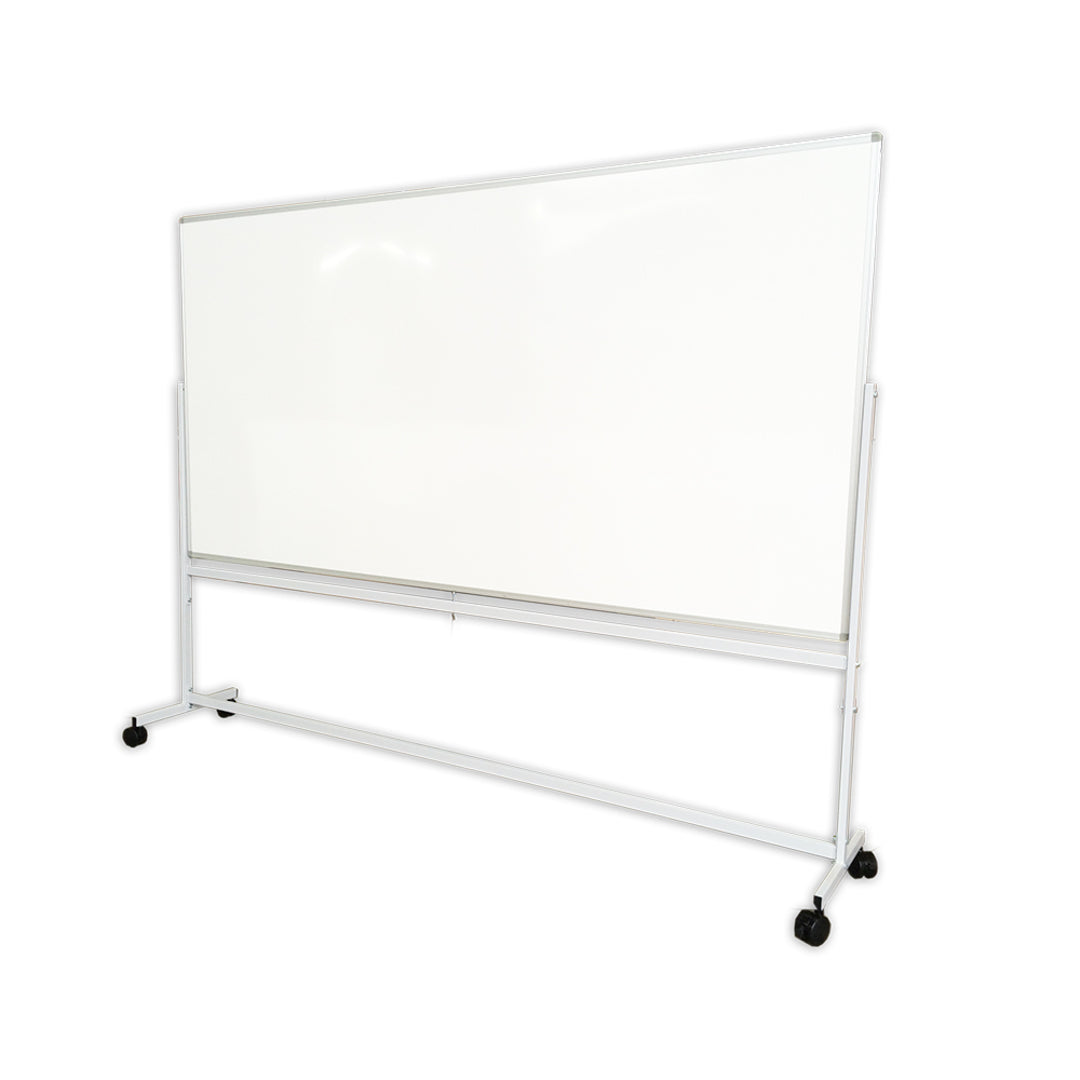 PORCELAIN WHITEBOARD + PIVOTING MOBILE STAND | Double Sided