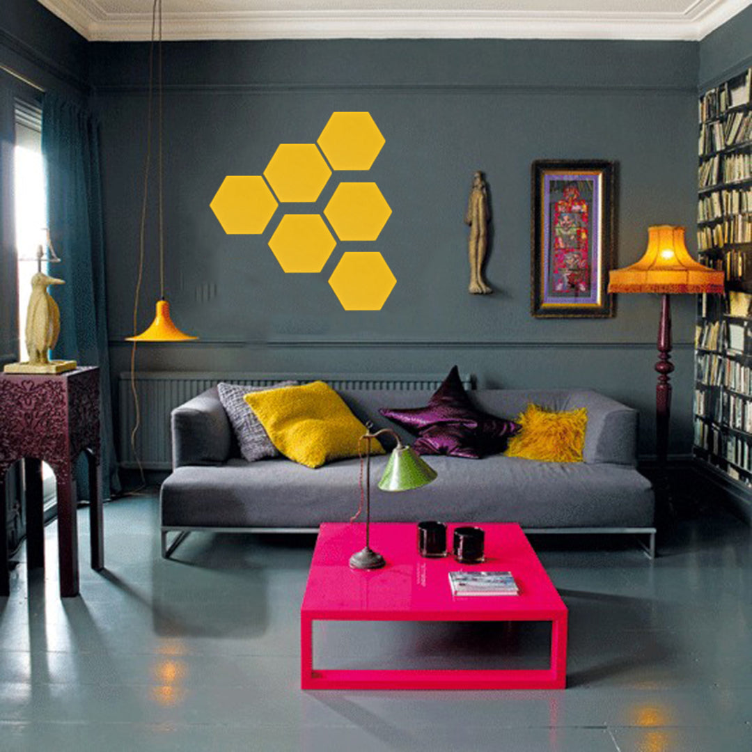 HEXAGON PINBOARD | Pack of 6 (same colour) | Premium Fabric