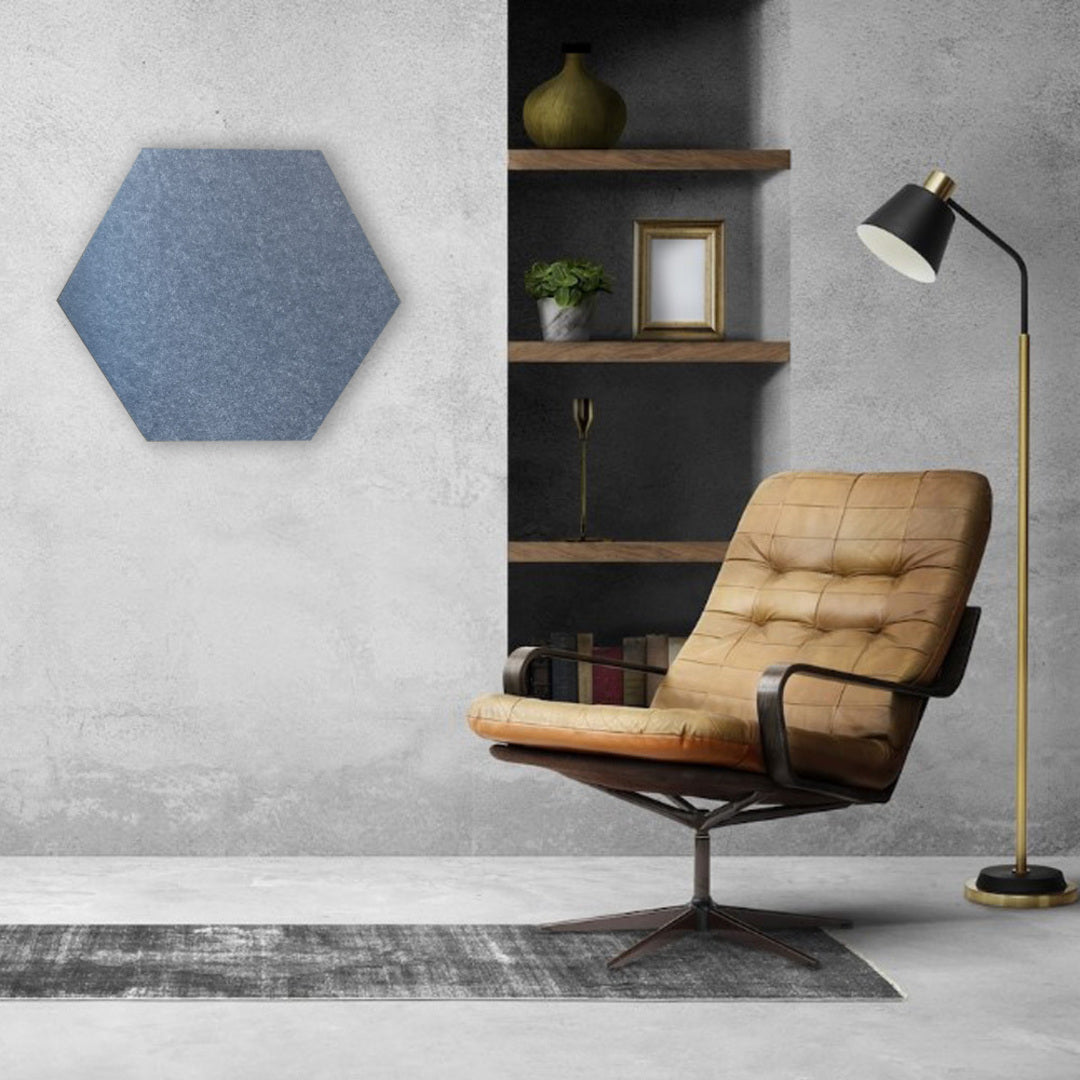 HEXAGON POLYESTER PINBOARD | 600x520mm | Dark Grey | 1pc