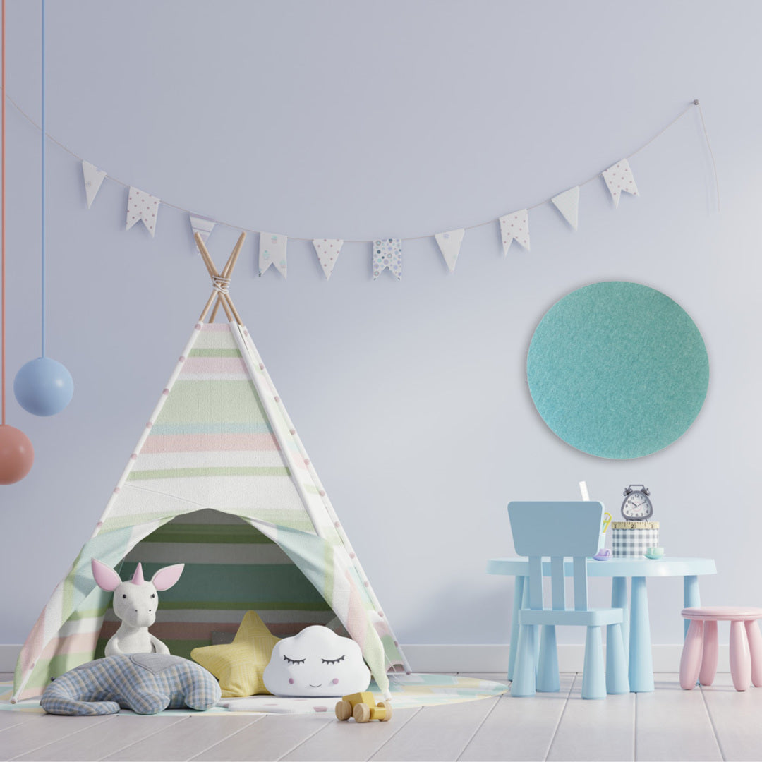 ROUND POLYESTER PINBOARD | 600mm | Atlantic