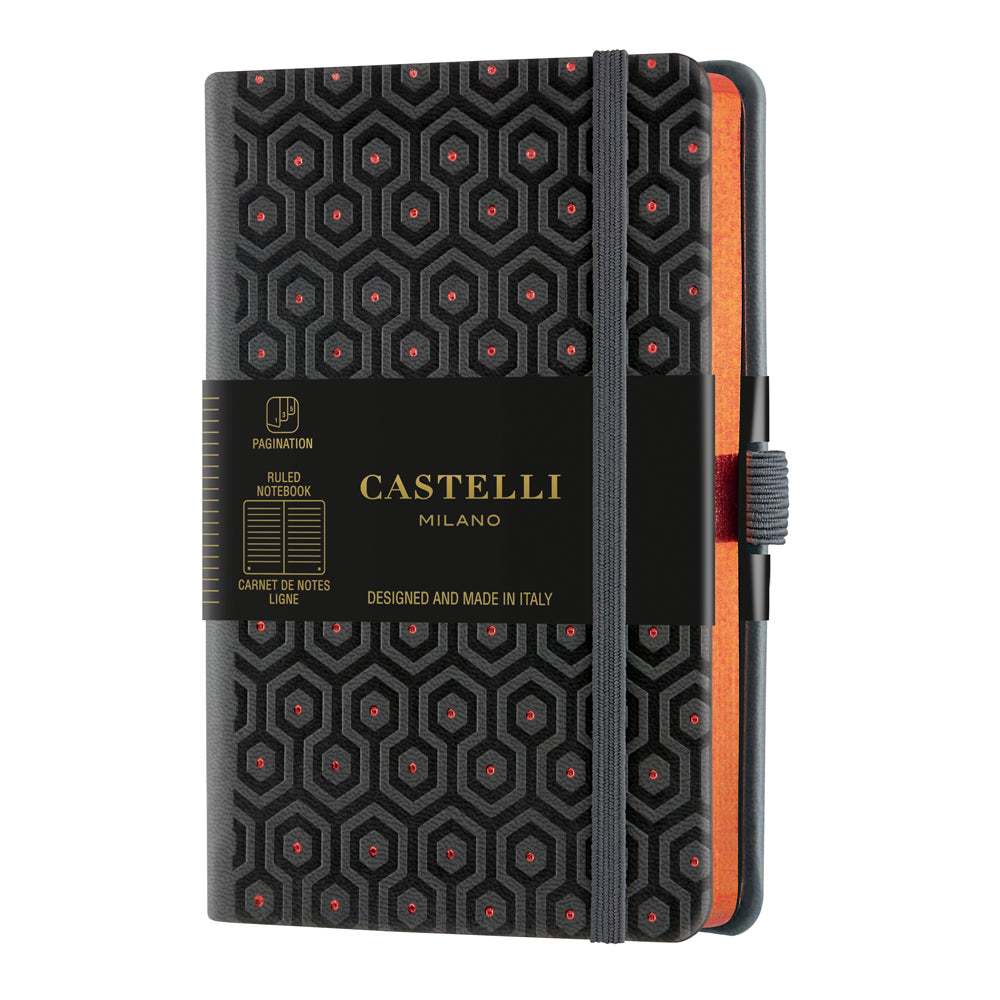 Castelli Notebook Copper and Gold Pocket Ruled Honey Copper - Cafe Supply