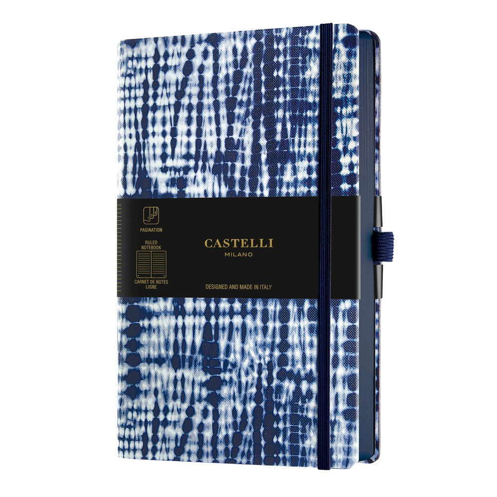 Castelli Notebook Shibori A5 Ruled Jute - Cafe Supply