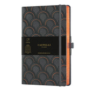 Castelli Notebook Copper and Gold A5 Ruled Art Deco Copper - Cafe Supply