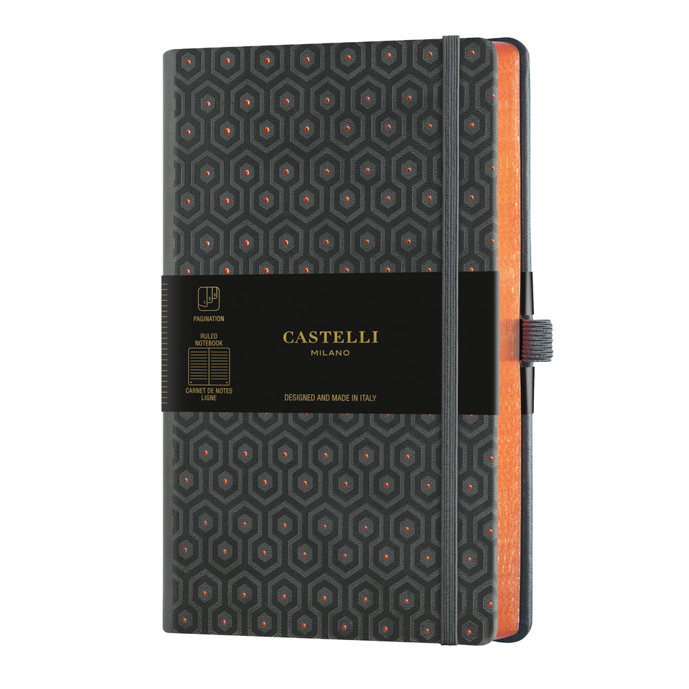 Castelli Notebook Copper and Gold A5 Ruled Honey Copper - Cafe Supply
