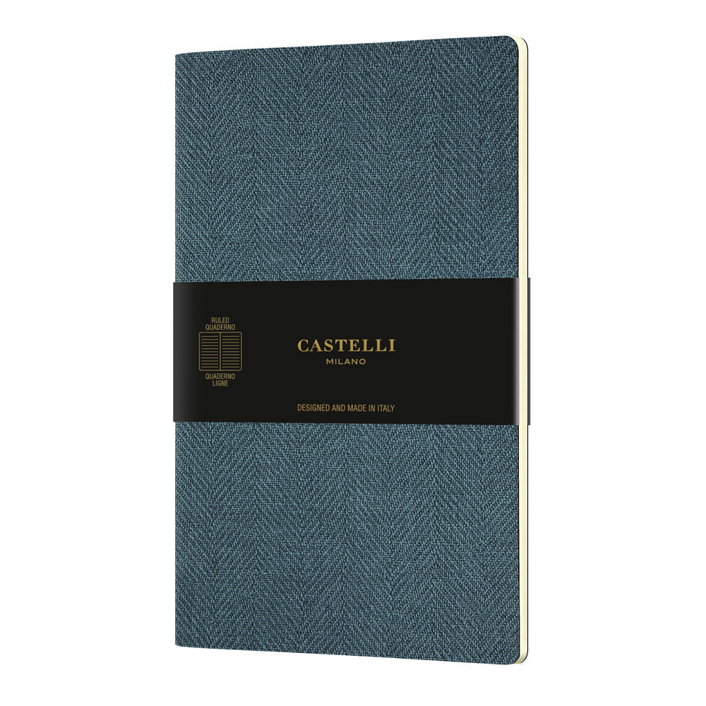 Castelli Quaderno Notebook A5 Soft Cover Harris Blue - Cafe Supply