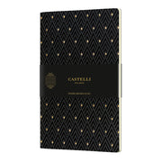 Castelli Quaderno Notebook A5 Soft Cover Diamonds Gold - Cafe Supply