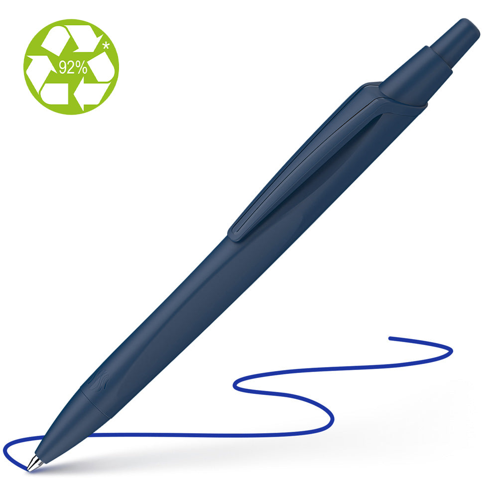 Schneider Ballpoint Pen Reco Medium Blue Ink Dark Blue Barrel - Cafe Supply