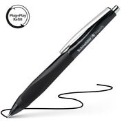 Schneider Ballpoint Pen Haptify Medium Black Ink Black Barrel - Cafe Supply
