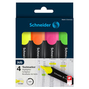Schneider Highlighter Job assorted Wallet 4 pieces - Cafe Supply
