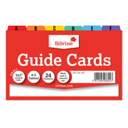 Silvine Guide Cards 5x3 A-Z Coloured Tabs - Cafe Supply