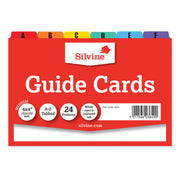 Silvine Guide Cards 6x4 A-Z Coloured Tabs - Cafe Supply