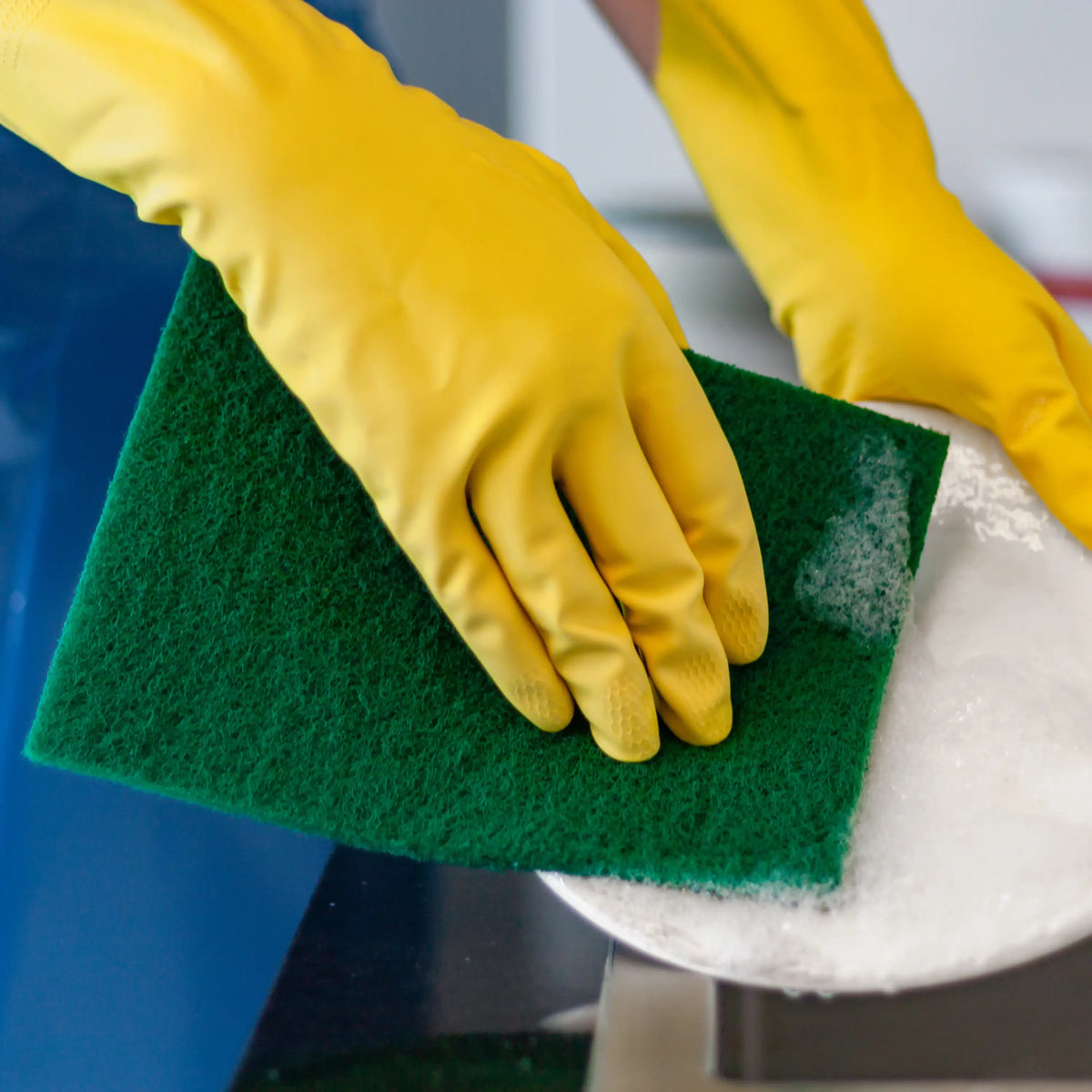 Bastion Green Scouring Pads - 200mm x 145mm - Bulk Pack