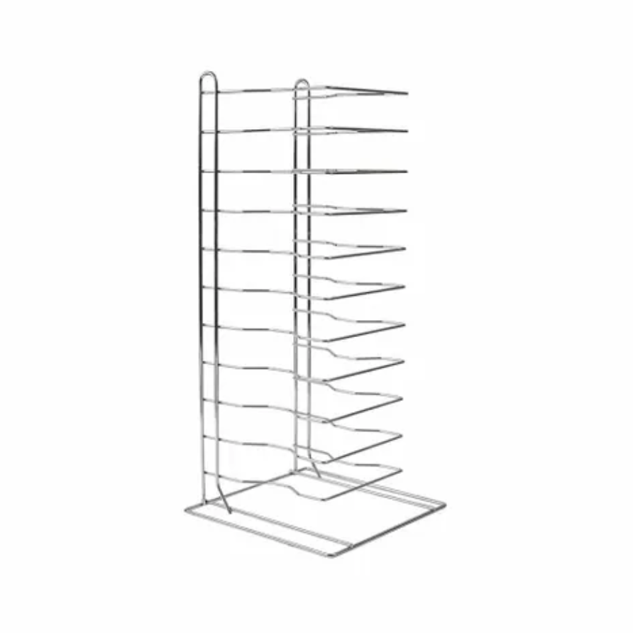 Pizza Pan Rack - Chrome-Plated Steel (11 or 15 Tiers)