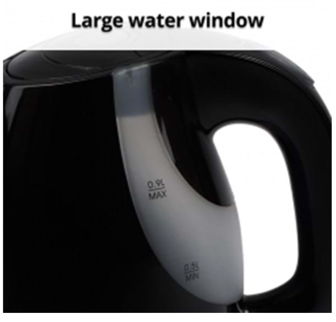Nero Bambino 0.9L Gloss Black Kettle, 1300W