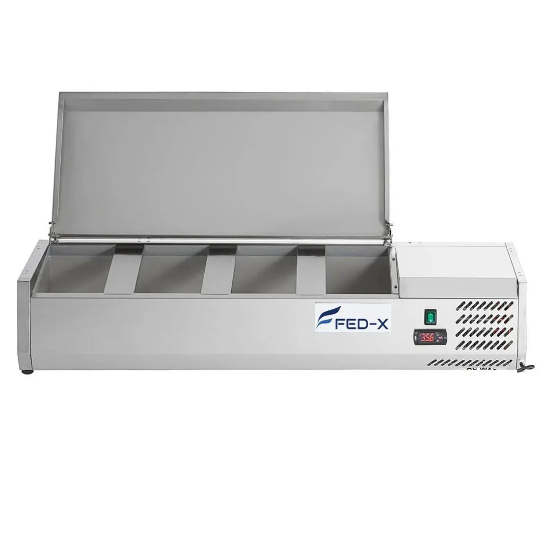 FED-X Salad Bench with Stainless Steel Lid – XVRX1200/380S