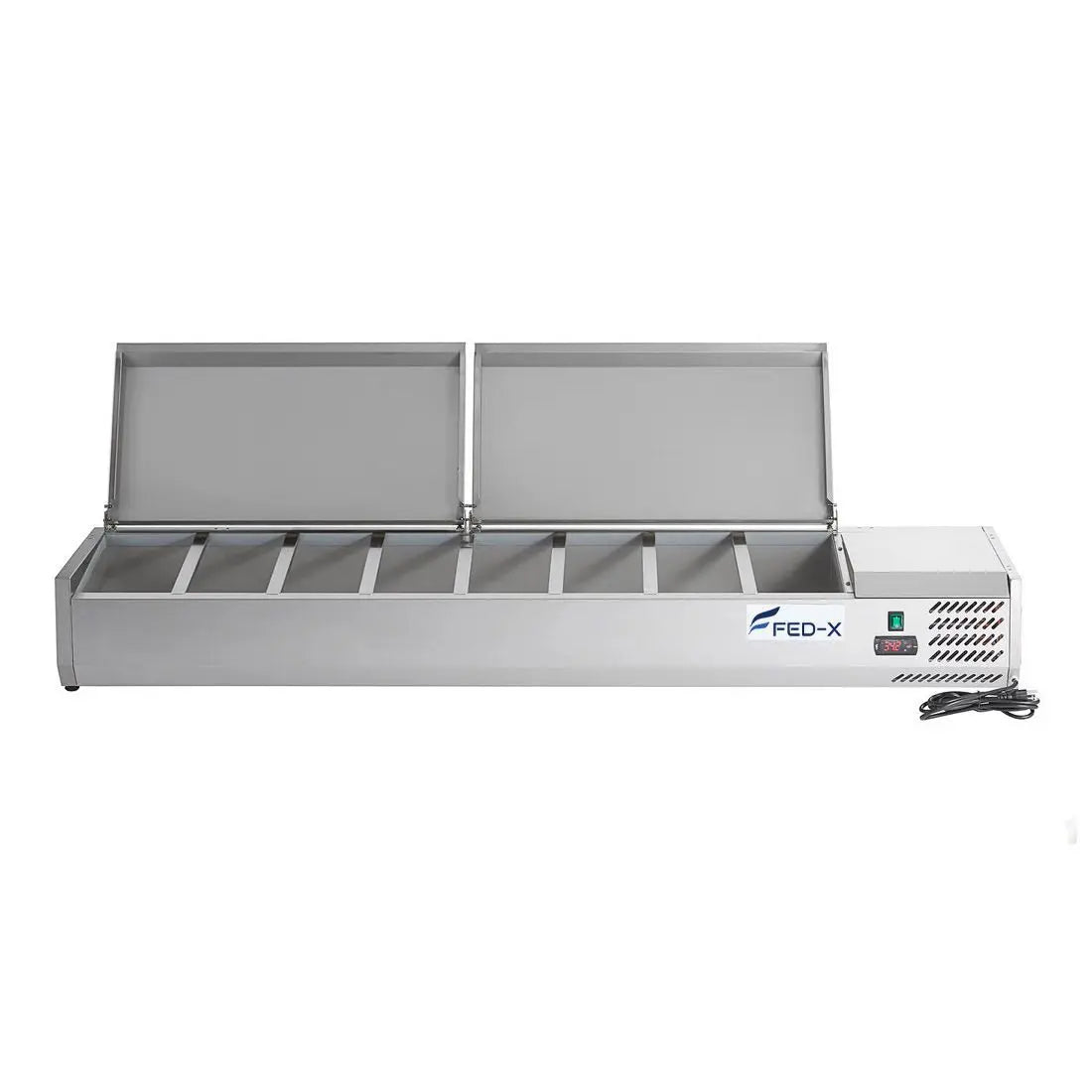 FED-X Salad Bench with Stainless Steel Lids – XVRX1800/380S