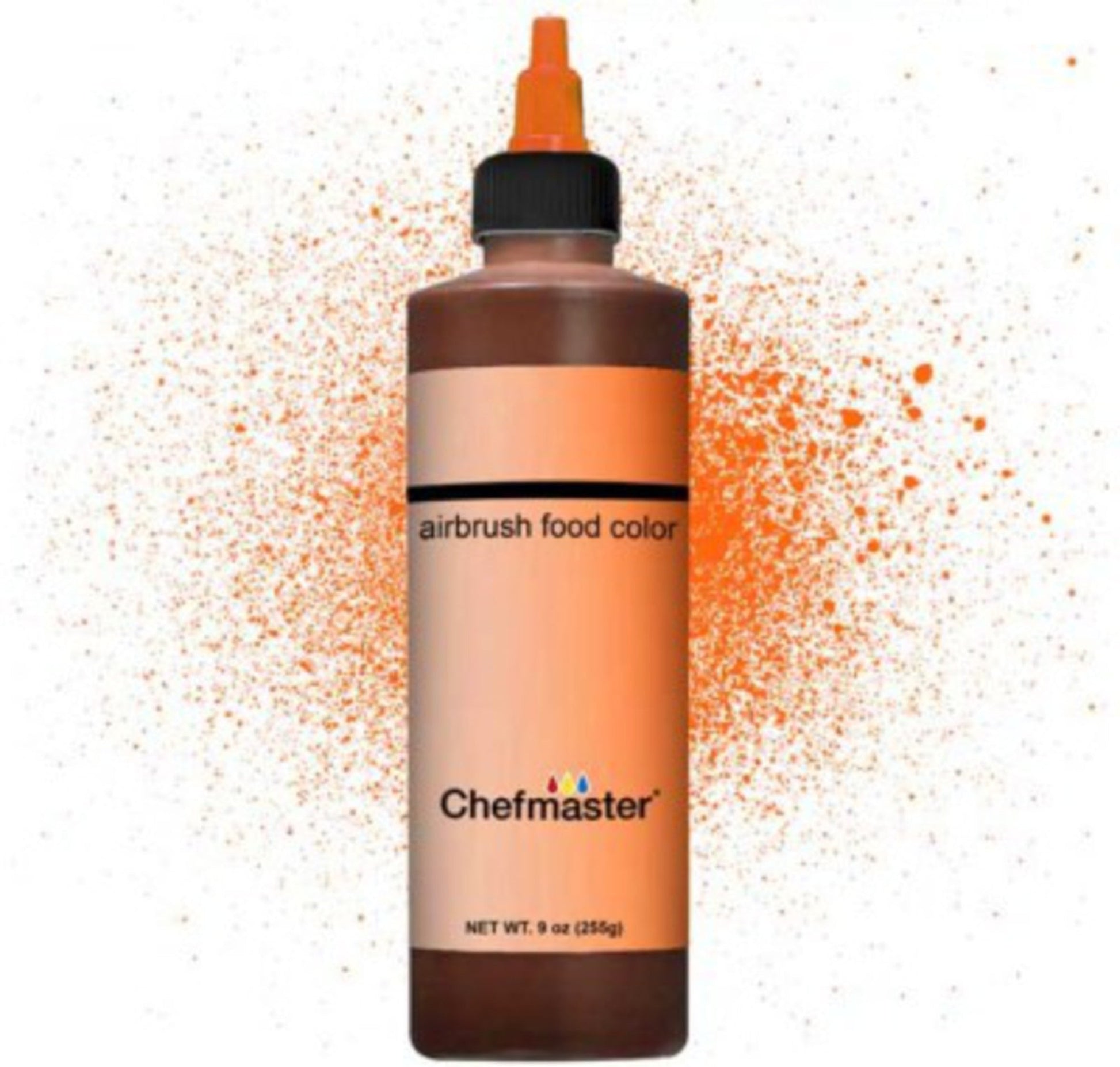 Chefmaster Airbrush Liquid Brite Orange 9oz - Cafe Supply
