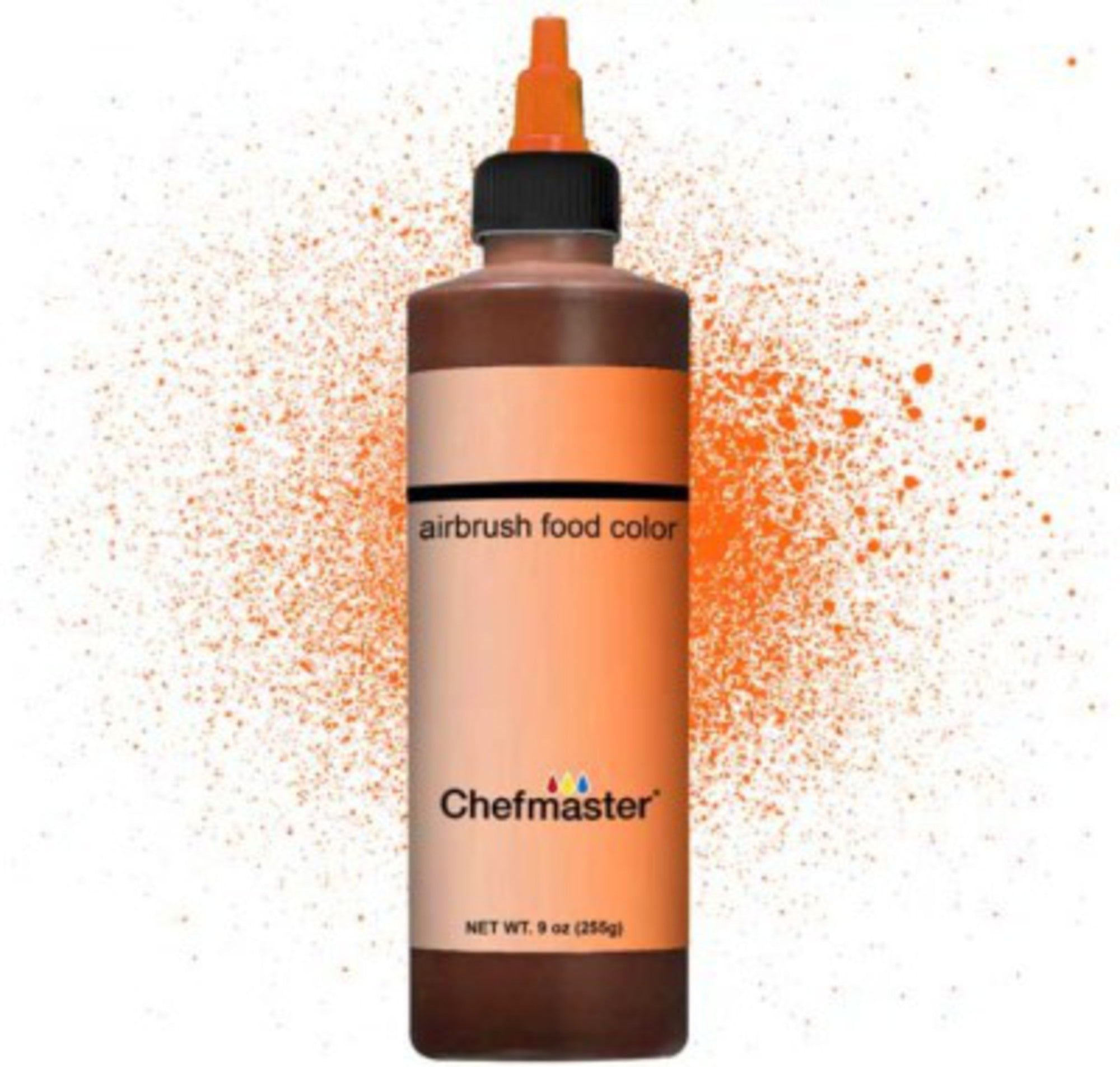Chefmaster Airbrush Liquid Brite Orange 9oz - Cafe Supply