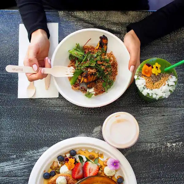 800ml / 24oz White Plant Fibre BioBowl