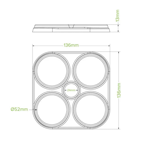 4-Pack Plant Fibre Beer Ring Holder