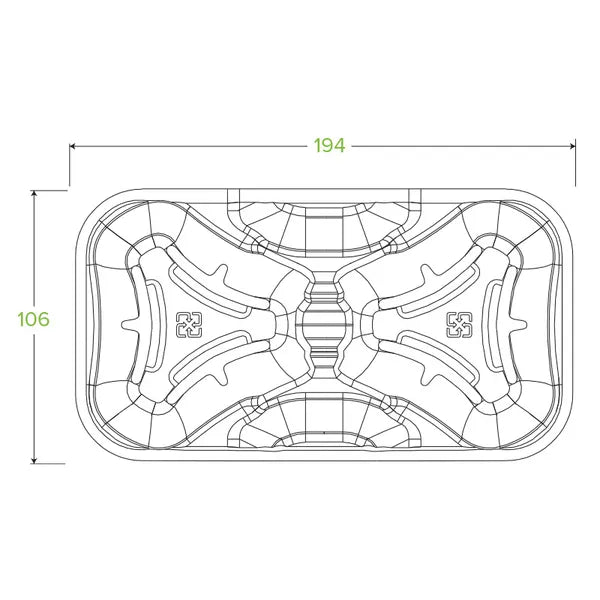 2-Cup Pulp BioCup Tray