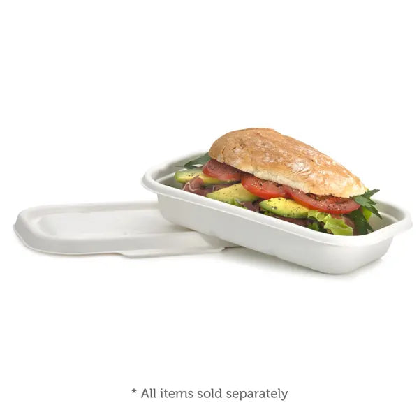 1,000ml White Plant Fibre Takeaway Base