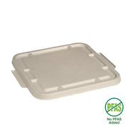 3-Compartment Large Natural Plant Fibre Takeaway Lid