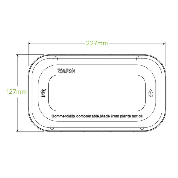 750 & 1,000ml PLA Takeaway Lid - Cafe Supply