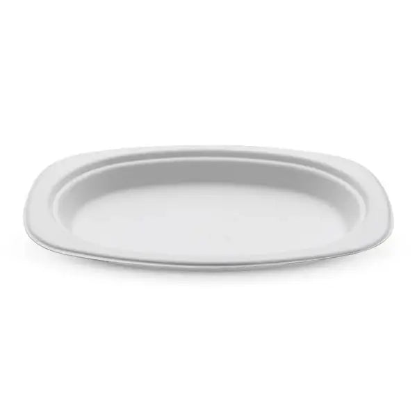 23x16cm/ 9.2x6.5" Rectangular Oval Plant Fibre Plate