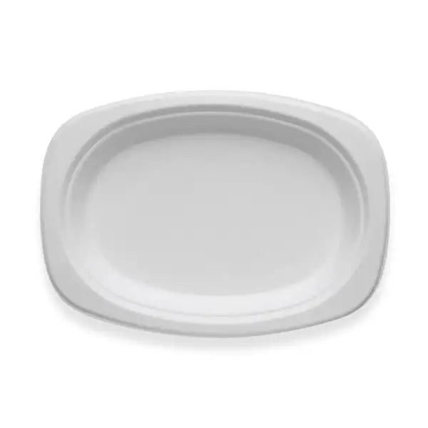 23x16cm/ 9.2x6.5" Rectangular Oval Plant Fibre Plate