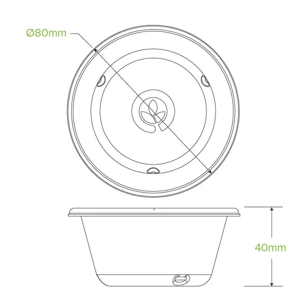 120ml Natural Plant Fibre Sauce BioCup