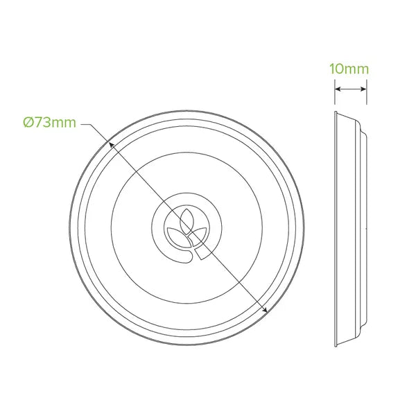 60ml Natural Plant Fibre Sauce BioCup Lid